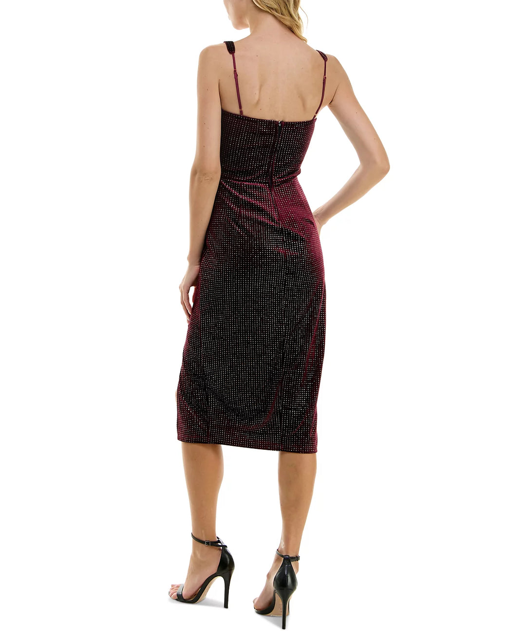 Trixxi Embellished Velvet Midi Dress