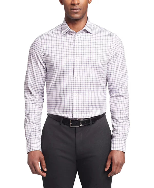 Tommy Hilfiger Men's Slim-Fit Performance Stretch Check Dress Shirt