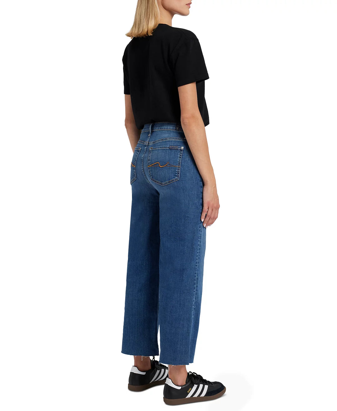 7 For All Mankind Alexa High Rise Cropped Wide Leg Jeans