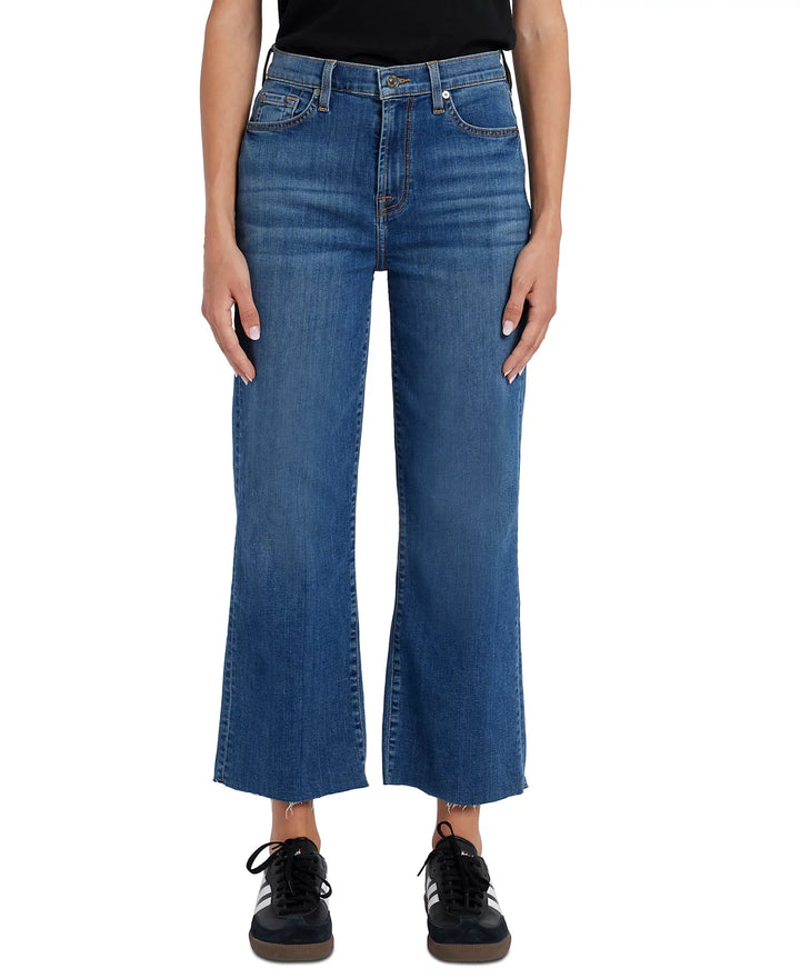 7 For All Mankind Alexa High Rise Cropped Wide Leg Jeans