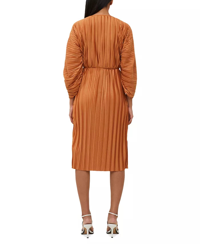 French Connection Regi Pleated Cutout Midi Dress