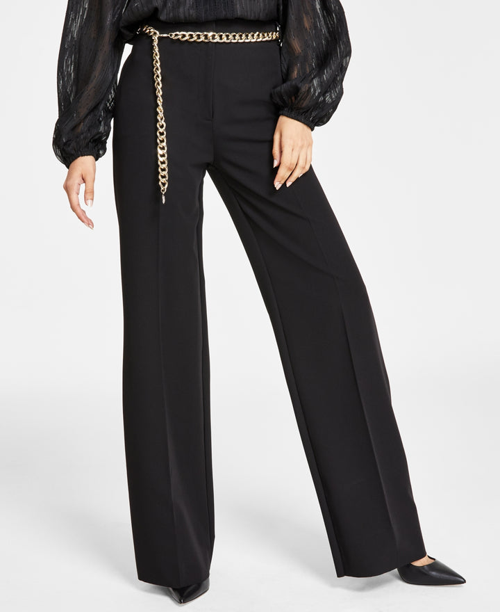 Tommy Hilfiger Wide-Leg Chain-Belt Pants