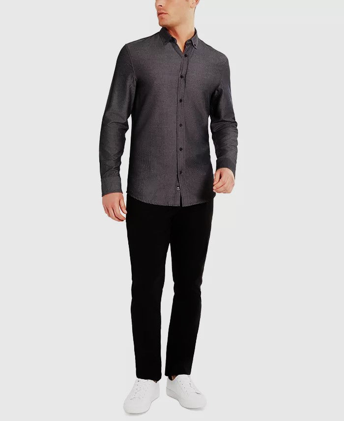 Kenneth Cole MEN's 4-Way Stretch Solid Button-Down Shirt