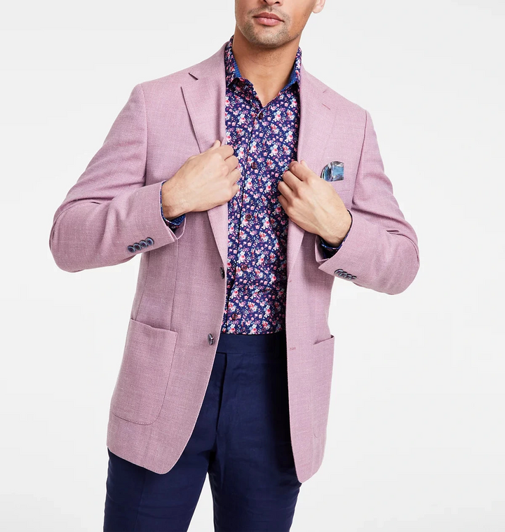 Tallia Men's Lilac Weave Wool-Blend Sport Coat