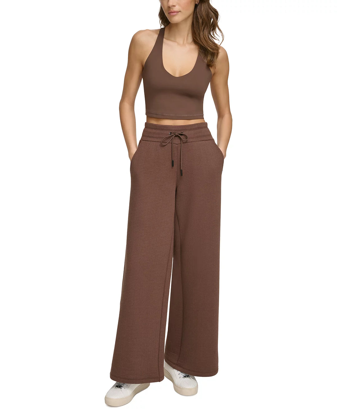 DKNY Ottoman Pull-On Wide-Leg Knit Pants