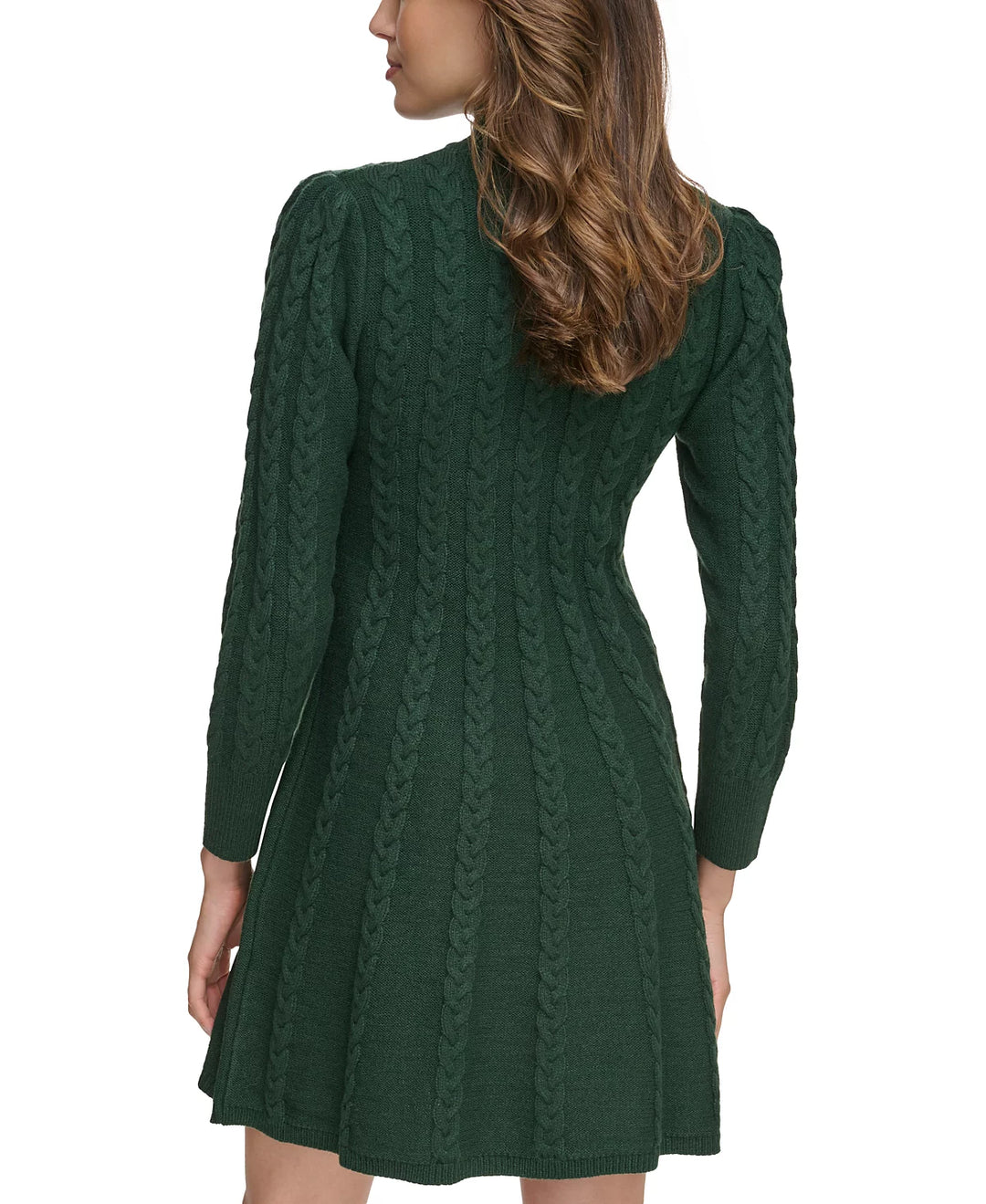 Jessica Howard Petite Mock Neck Cable-Knit Sweater Dress