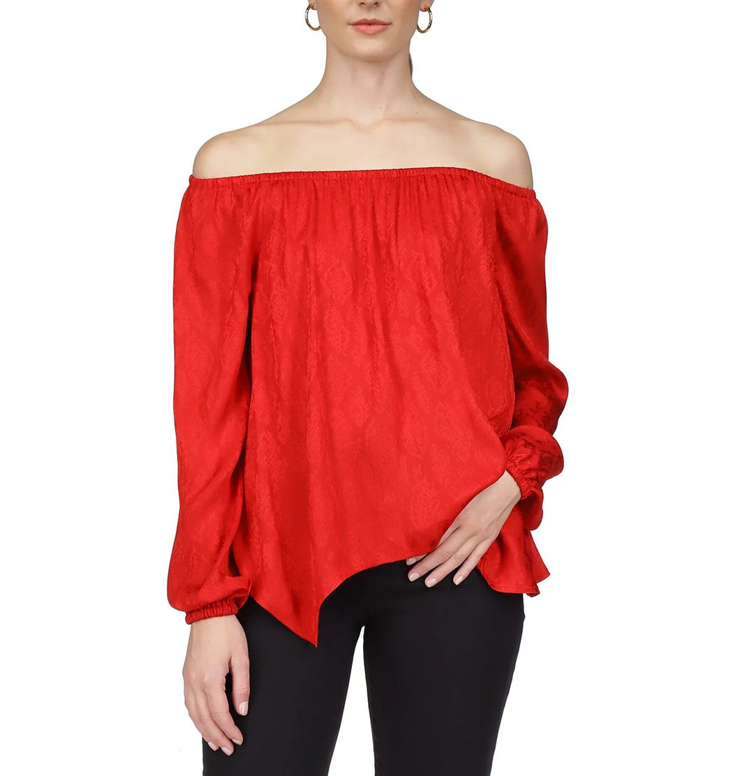 MICHAEL MICHAEL KORS Off-The-Shoulder Jacquard-Print Top