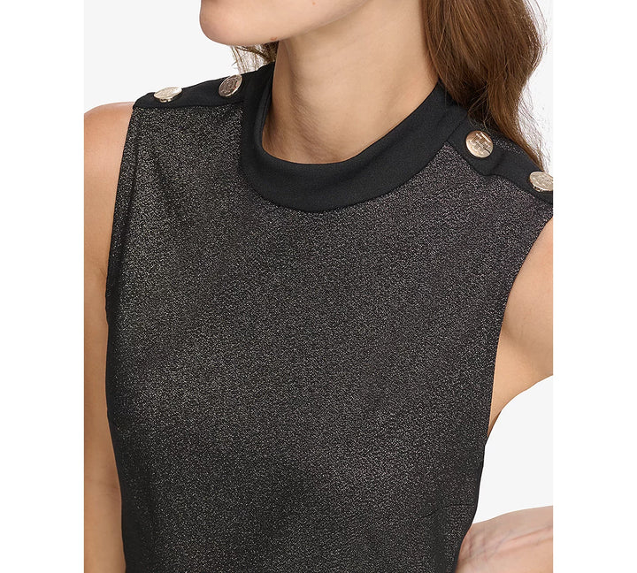 Tommy Hilfiger Sparkle-Stretch Mock-Neck Dress