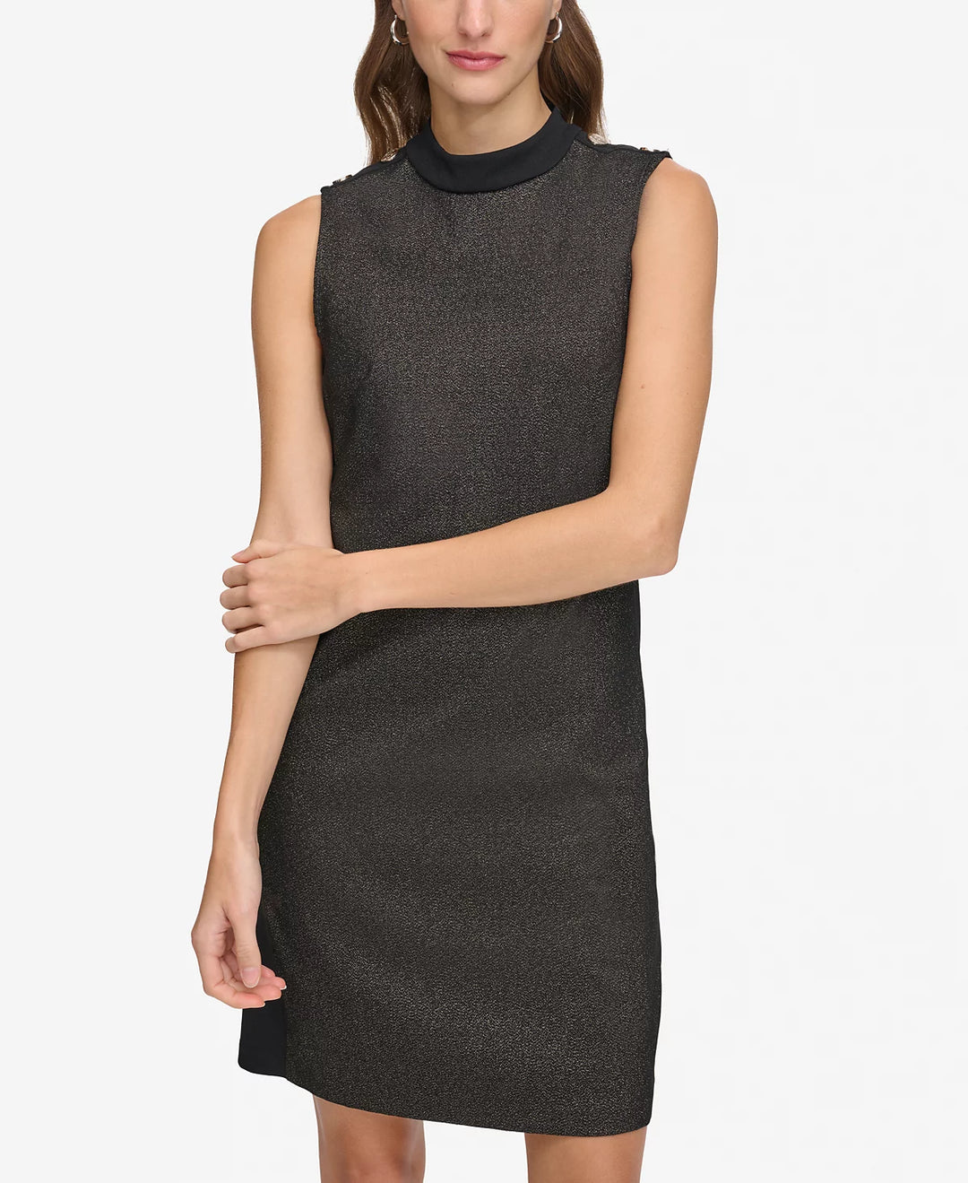 Tommy Hilfiger Sparkle-Stretch Mock-Neck Dress