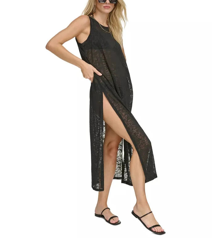 Calvin Klein Burnout Maxi Dress Swim Cover-Up