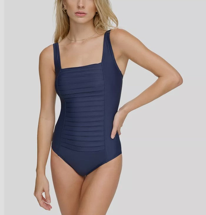 CALVIN KLEIN Pleated One-Piece Swimsuit