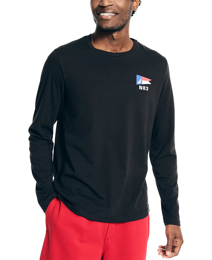 Nautica MEN Logo Graphic Long-Sleeve T-Shirt