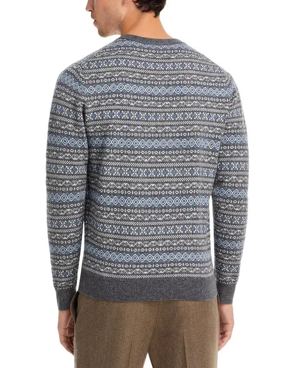 Peter Millar MEN Crown Conway Wool & Cashmere Fair Isle Crewneck Sweater