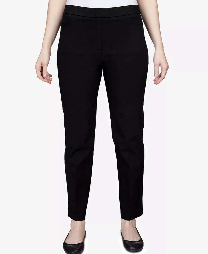 Alfred Dunner Petite Classics Tummy-Control Pull-On Straight-Leg Pants