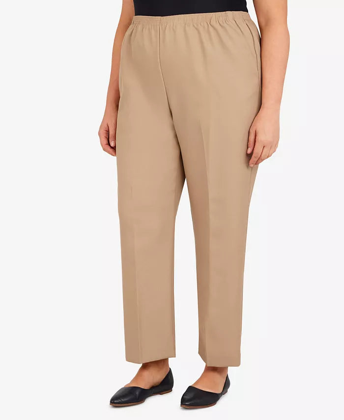 Alfred Dunner Plus Size  Pull-On Straight-Leg Average Length Pants