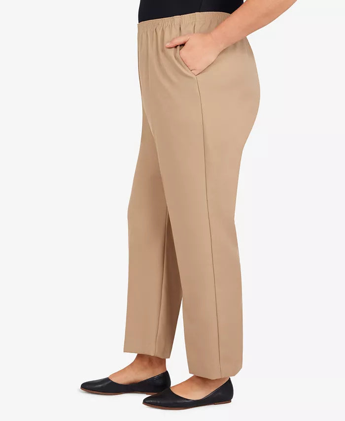 Alfred Dunner Plus Size  Pull-On Straight-Leg Average Length Pants