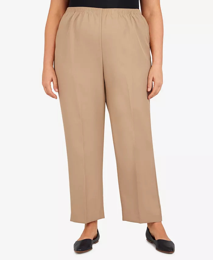 Alfred Dunner Plus Size  Pull-On Straight-Leg Average Length Pants