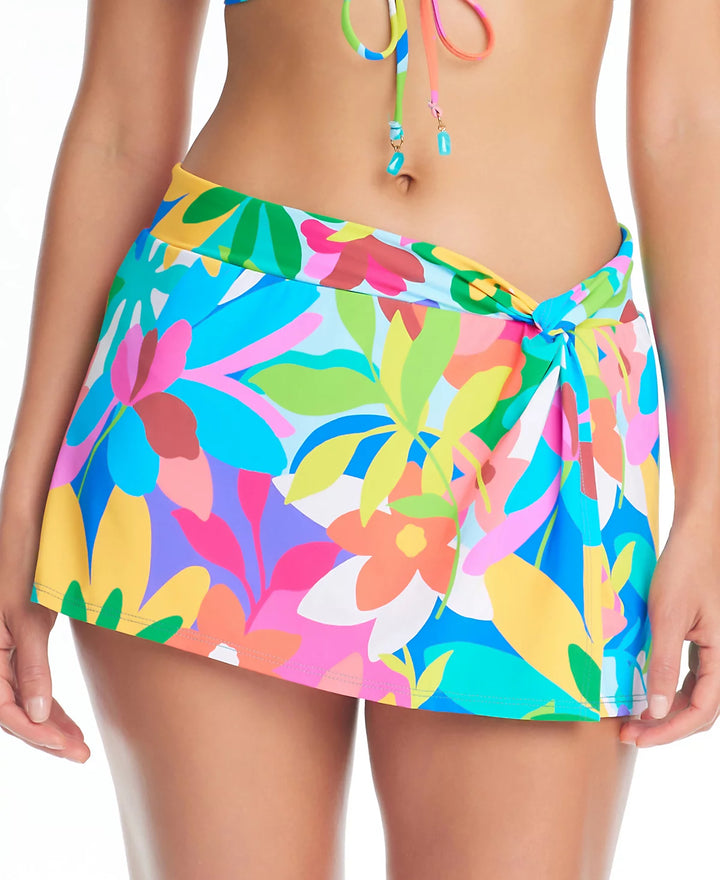 Bleu by Rod Beattie Away We Go Side-Drape Hipster Swim Skirt