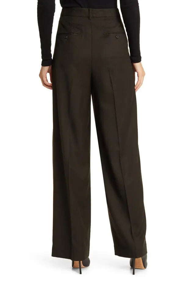 Theory Double Pleated Wool Pants