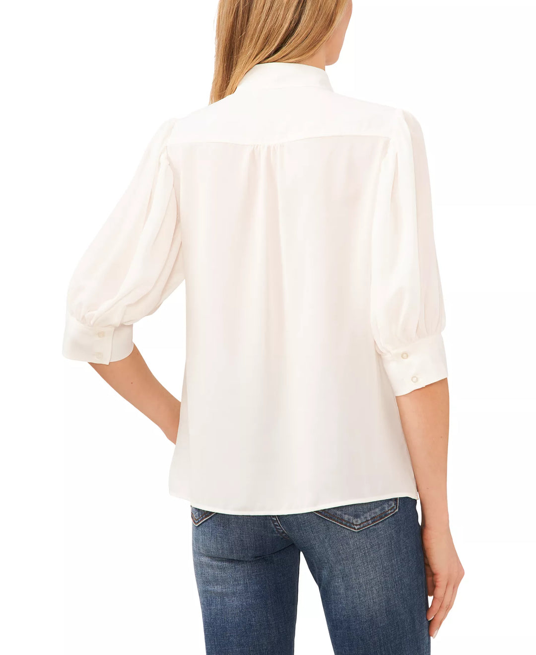 CeCe Collared Button Down Blouse MSRP $69