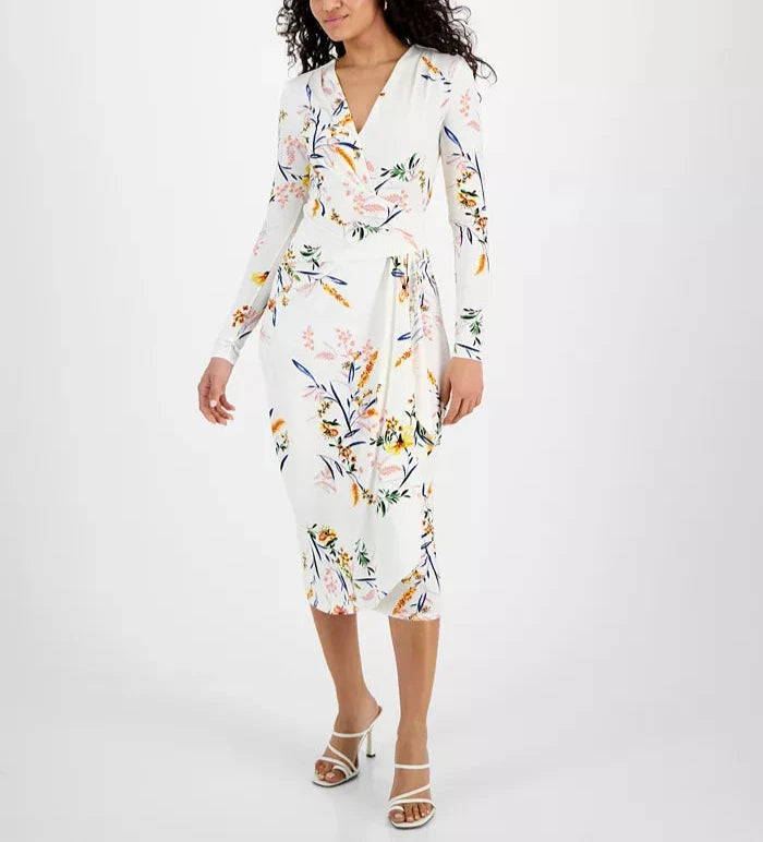 RACHEL Rachel Roy Nola V-Neck Jersey Midi Dress