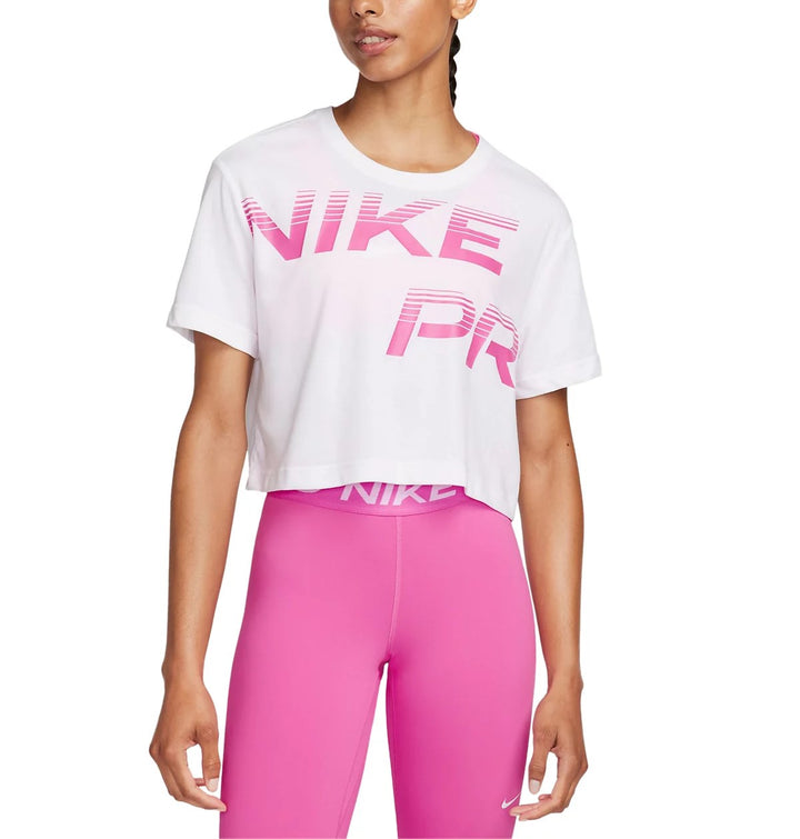 Nike Pro Dri-FIT Graphic Short-Sleeve Cropped Top