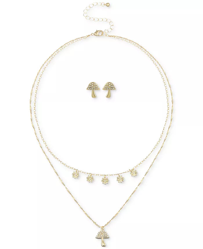 Macy's Flower Show Mushroom Necklace and Earring Set