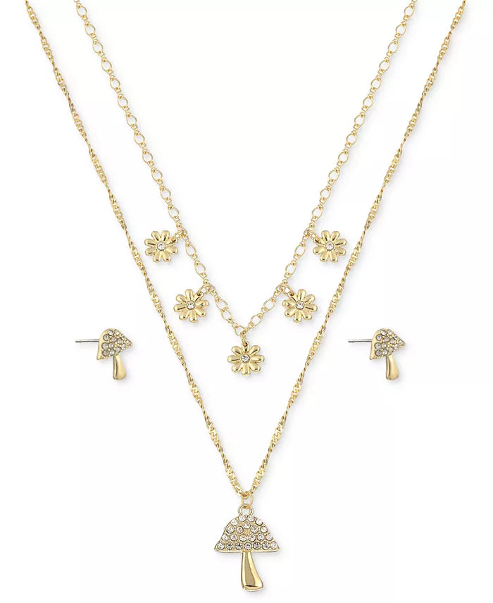 Macy's Flower Show Mushroom Necklace and Earring Set
