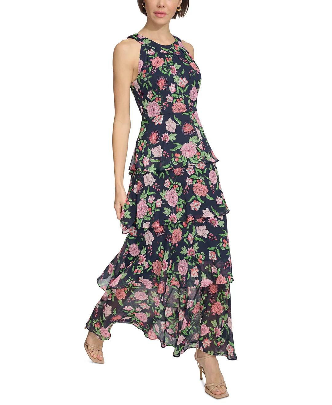 Tommy Hilfiger Floral-Print Ruffled Maxi Dress – DGFOutlet Tommy Hilfiger Floral-Print Ruffled Maxi Dress – DGFOutlet