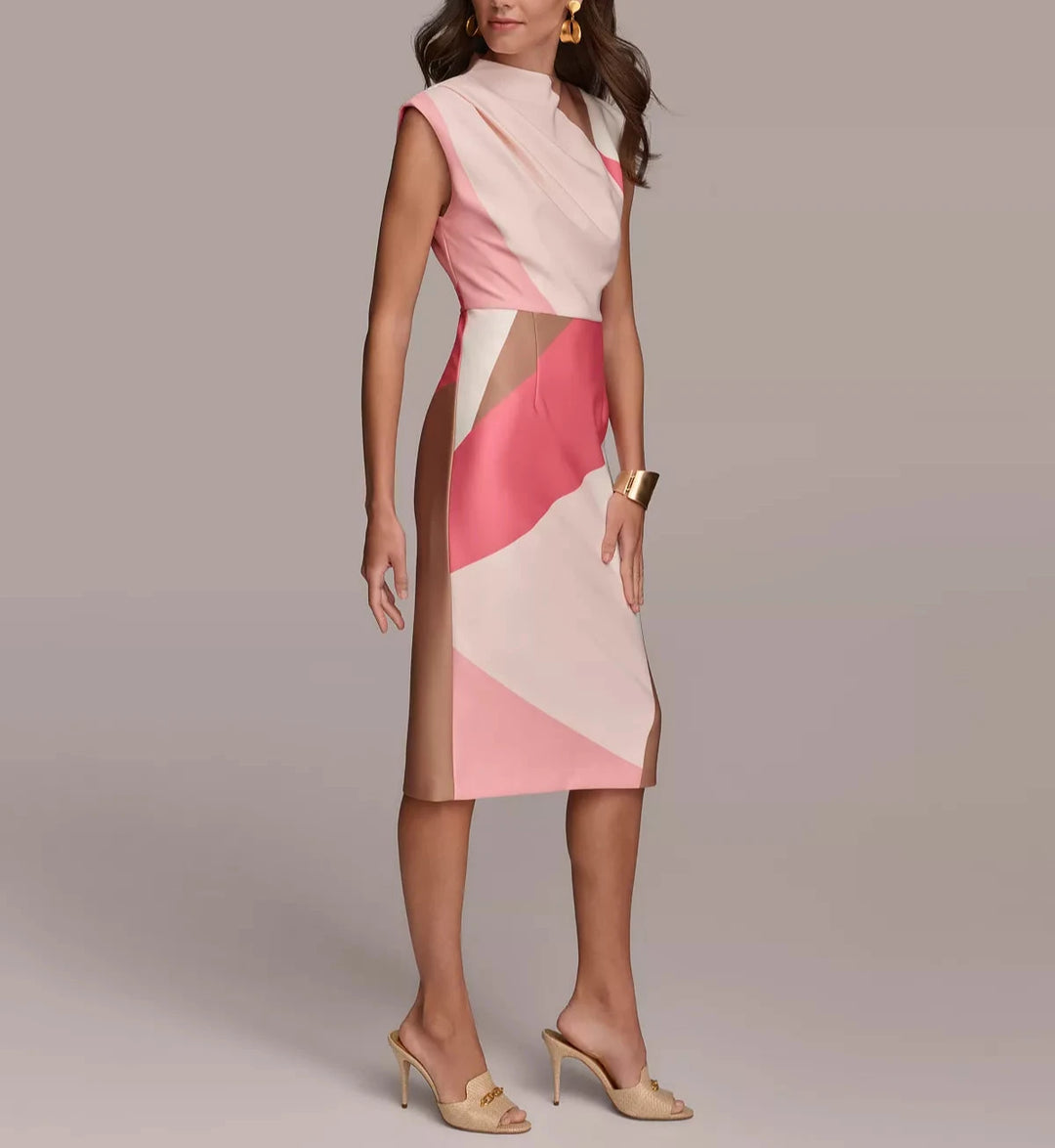 Donna Karan New York Colorblocked Sheath Dress