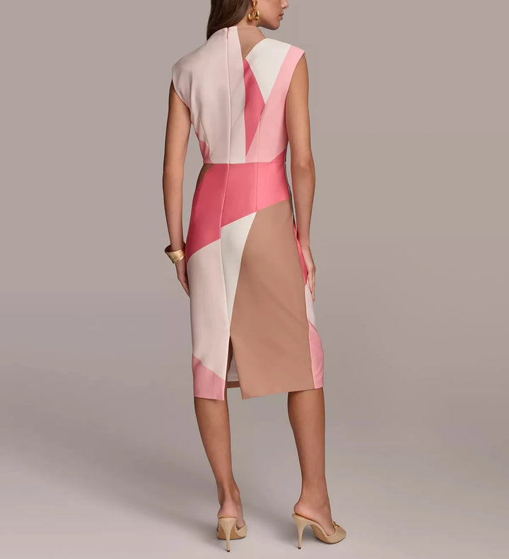 Donna Karan New York Colorblocked Sheath Dress
