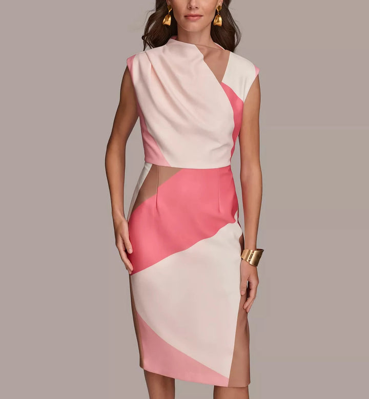 Donna Karan New York Colorblocked Sheath Dress