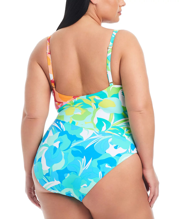 Bleu by Rod Beattie Plus Size Surplice Tied Swimsuit