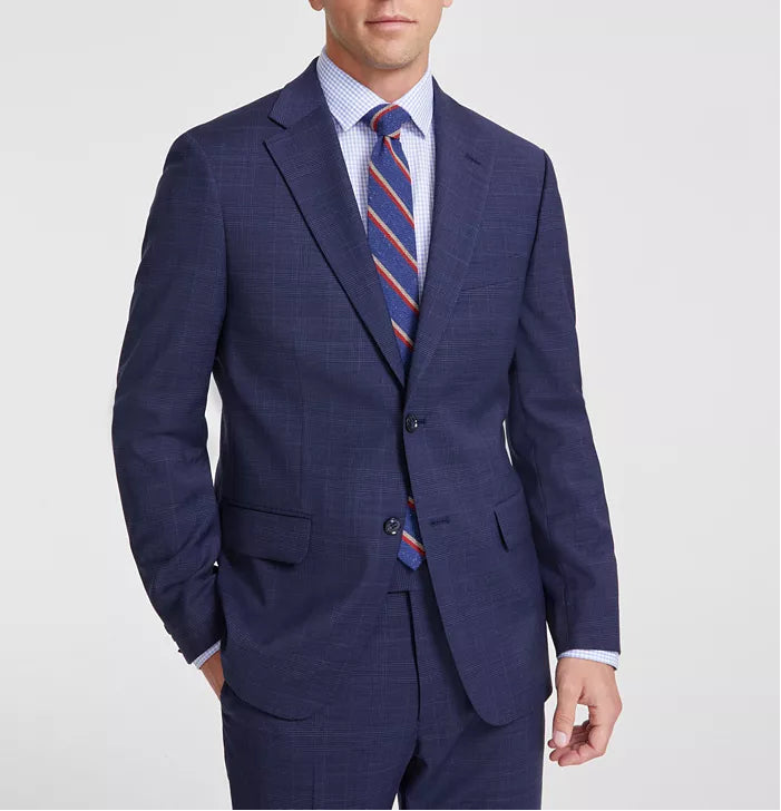 Tommy Hilfiger Men's Modern-Fit Stretch Wool Blend Plaid Suit Jacket