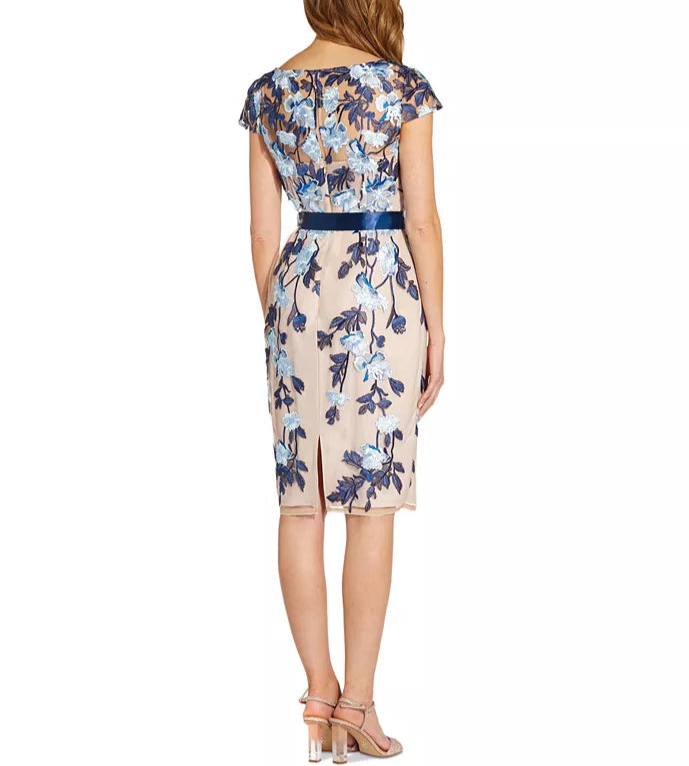 Adrianna Papell Embroidered Sheath Dress