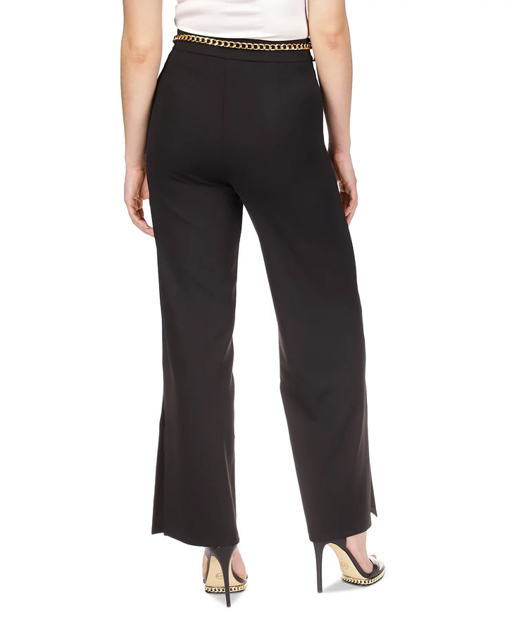 MICHAEL MICHAEL KORS Petite Chain-Belt High-Rise Wide-Leg Pants