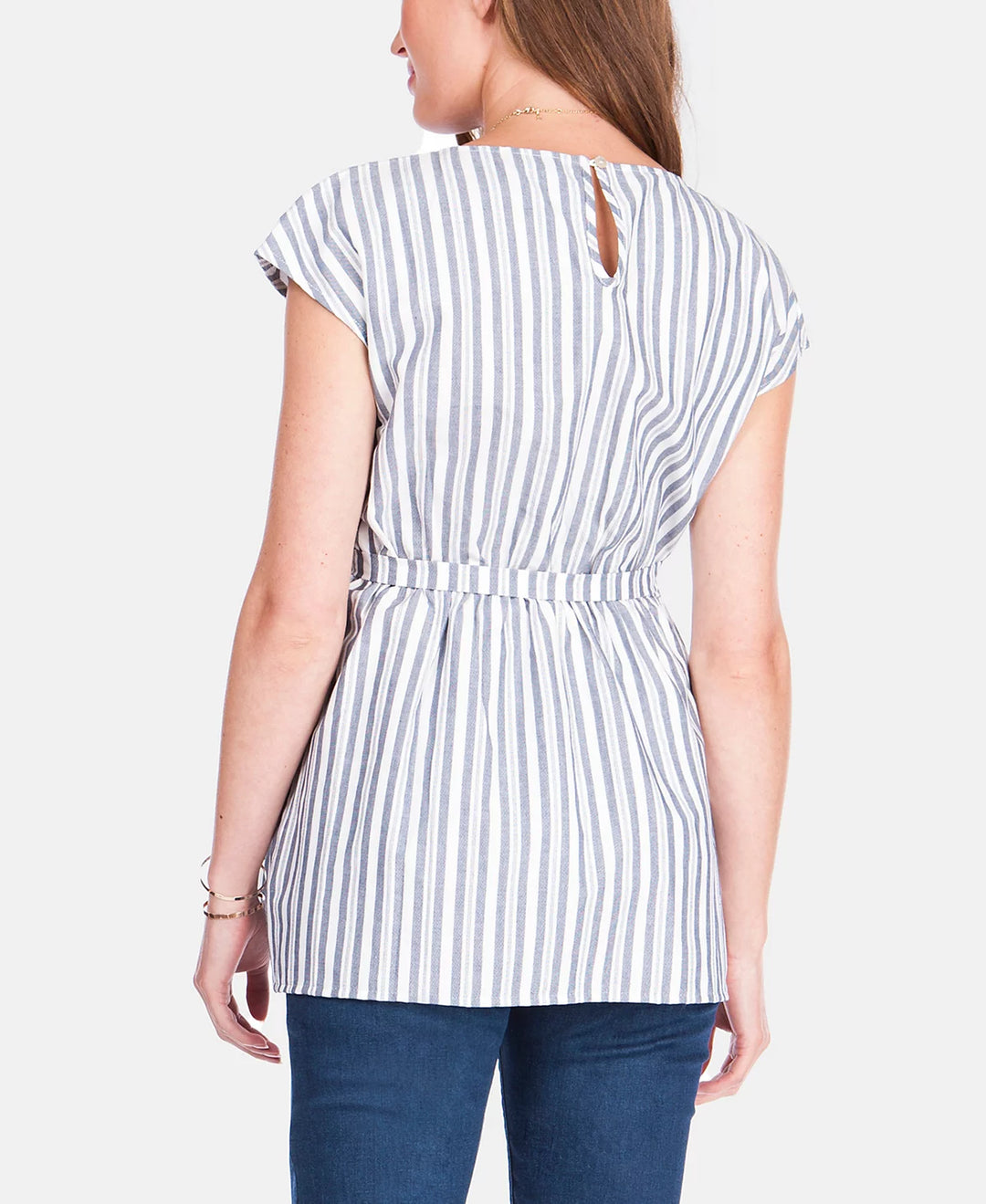 Seraphine Cotton Stripe Maternity Nursing Top