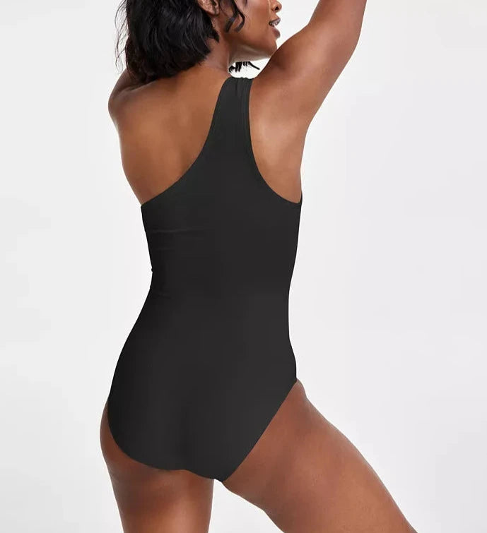 Michael Kors Embellished One-Shoulder Underwire One-Piece Swimsuit