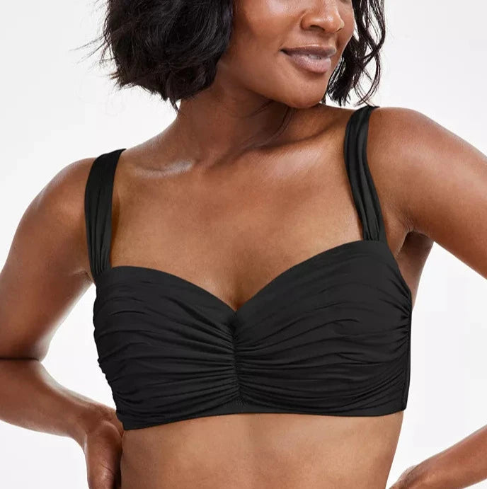 Bleu by Rod Beattie Shirred Underwire D-Cup Bikini Top