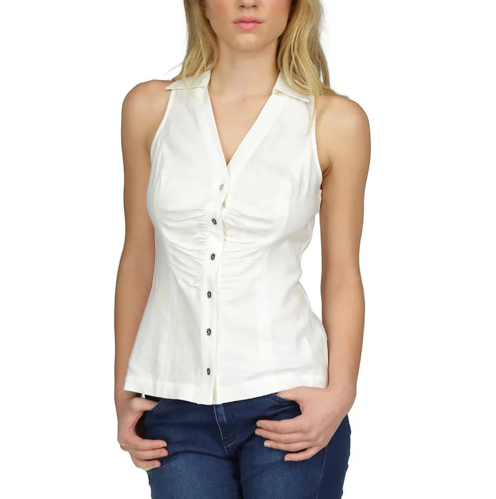 Michael Kors Button Up Halter Top