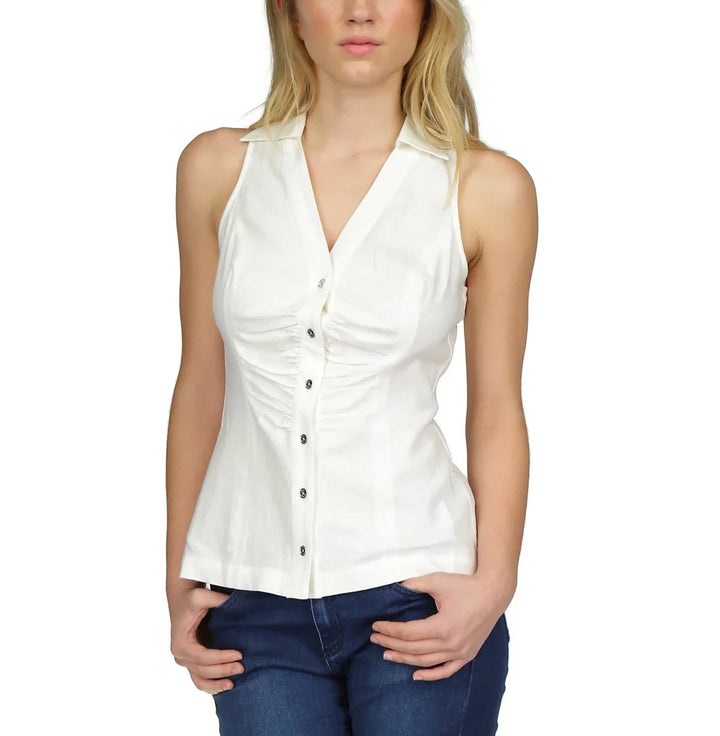 Michael Kors Button Up Halter Top