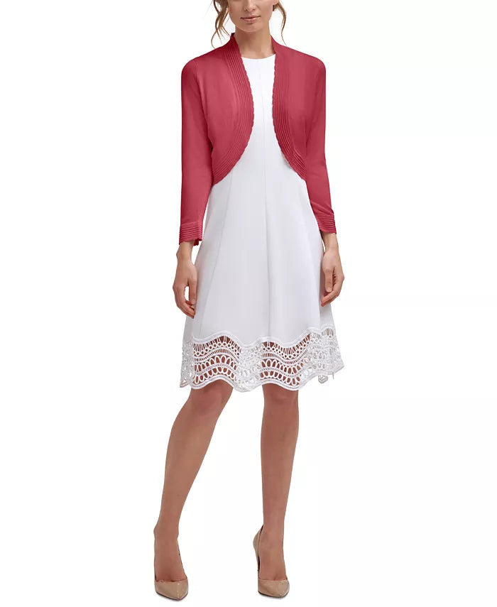 Jessica Howard Open-Front Cropped Cardigan