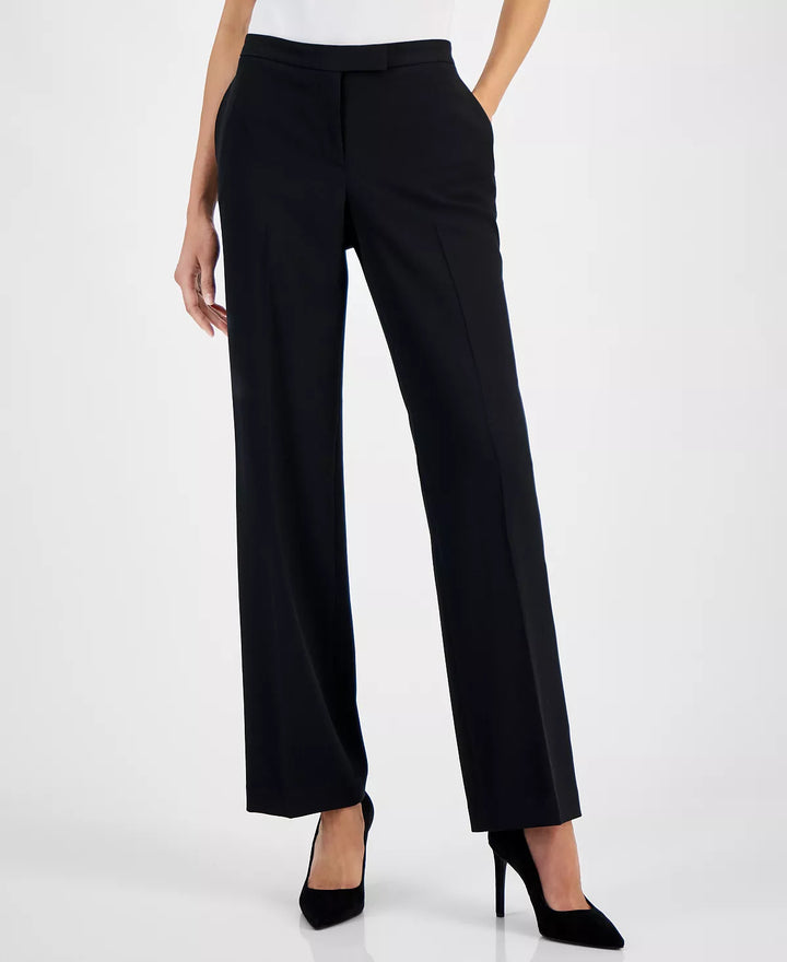 Kasper Tab-Waist Straight-Fit Modern Dress Pants
