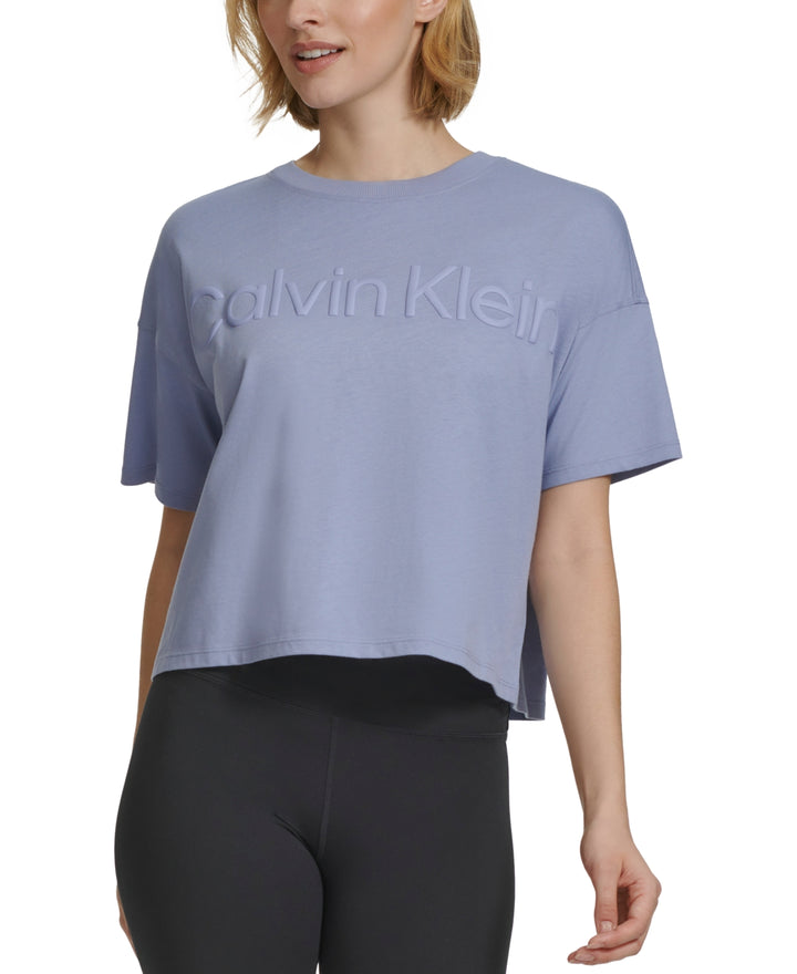 Calvin Klein Raised Logo Cropped T-Shirt