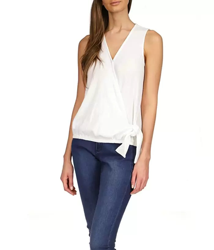 MICHAEL Michael Kors Sleeveless Wrap Tie Top