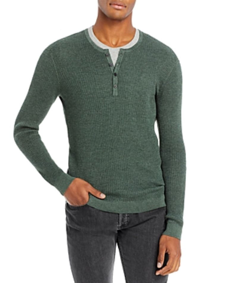 John Varvatos MEN Otis Waffle Henley Tee