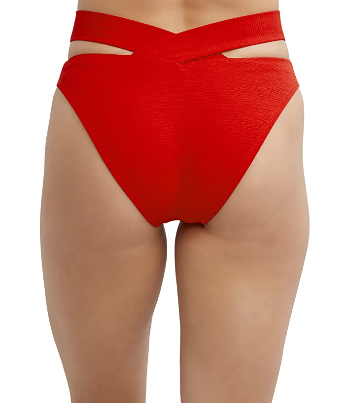 BCBGMAXAZRIA High-Waist Cross Front Bikini Bottom