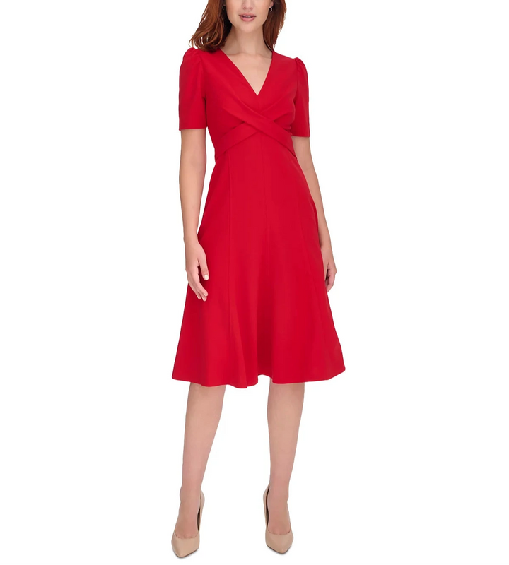 Tommy Hilfiger Crisscross Fit & Flare Dress