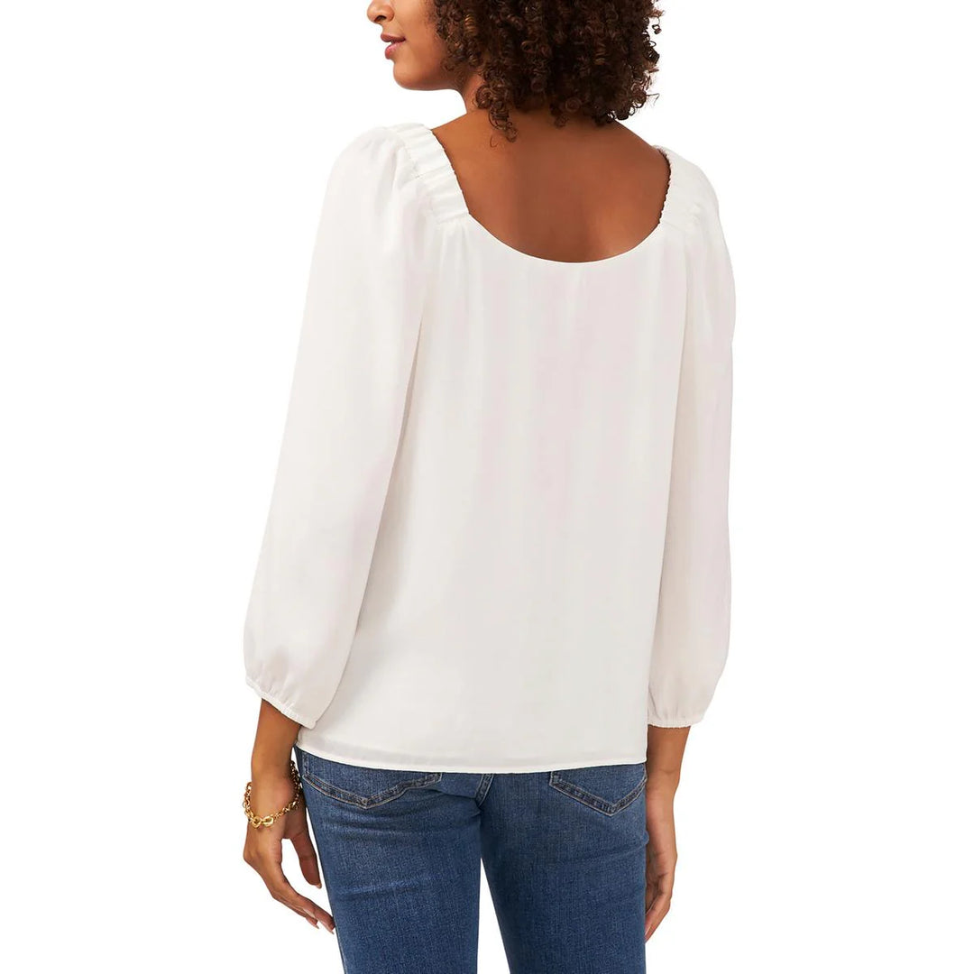 VINCE CAMUTO Three-Quarter Puff Sleeve Top