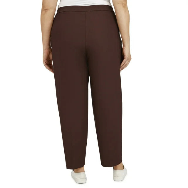 Alfred Dunner Plus Size Classic Allure Tummy Control Pull-On Average Length Pants